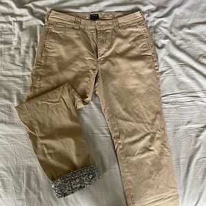 J Crew fleece lined khaki chinos 32x32